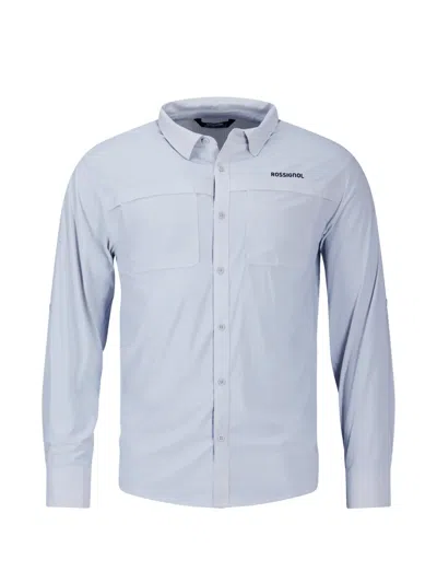 Rossignol Long-sleeve Logo-detail Shirt In Blue
