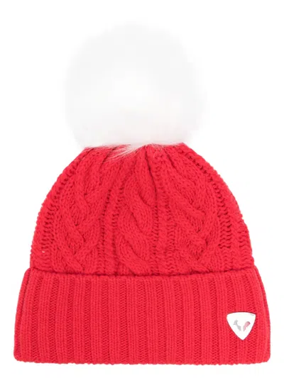 Rossignol Mady Cable-knit Beanie In Red
