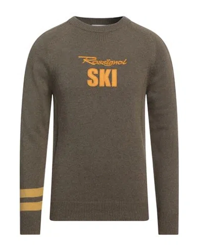 Rossignol Man Sweater Khaki Size L Merino Wool, Viscose, Polyamide, Cashmere In Beige