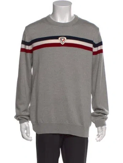 Pre-owned Rossignol Merino Wool Graphic Print Pullover In Gray