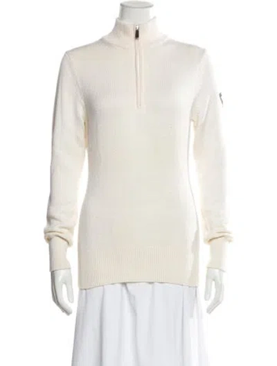 Pre-owned Rossignol Merino Wool Turtleneck Sweater In White