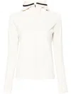 Rossignol Rubberised-logo Zipped Hoodie In Neutrals