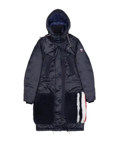 Rossignol Navy Pocket Point Shearling Parka In Blue