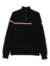 Rossignol Odysseus Half-zip Merino Wool Sweater In Black