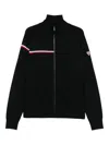 Rossignol Odysseus Stripe-detail Zip-front Sweater In Black