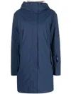Rossignol Padded Hooded Parka Coat In Blue