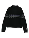 Rossignol Patterned Turtleneck Sweater In Black