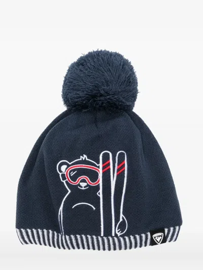 Rossignol Pom-pom Bear Beanie In Blue