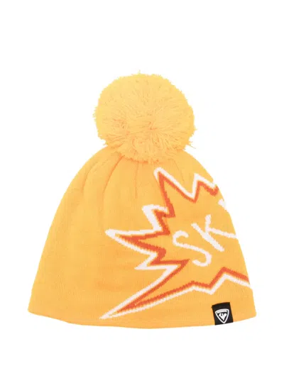 Rossignol Pom-pom Graphic Beanie In Orange