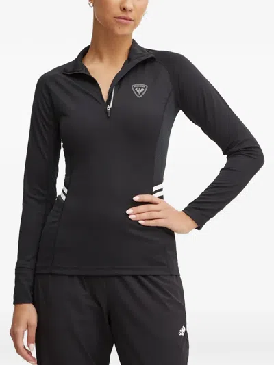 Rossignol Poursuite Half-zip Stripe Base Layer In Black