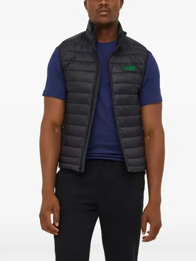 Rossignol Quilted Zip-up Gilet In Black