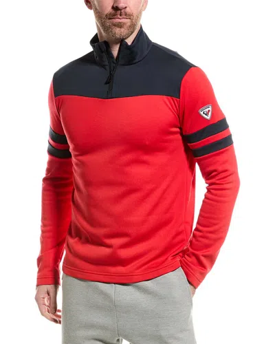 Rossignol Resort Colour-block Half-zip Top In Red