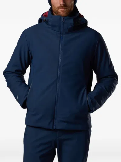 Rossignol 리조트 소프트셸 후드 집업 재킷 In Blue