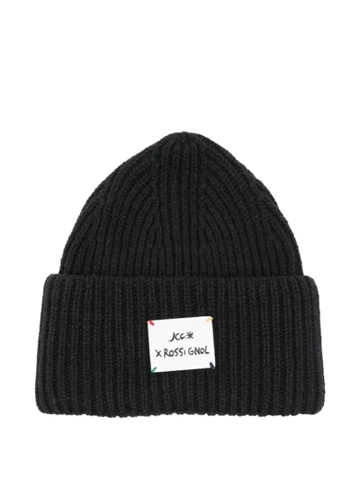 Rossignol Ribbed-knit Label Beanie In Black