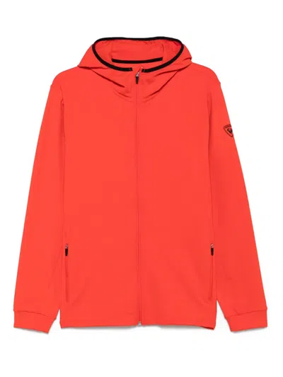 Rossignol Rubberised-logo Hoodie In 橘色