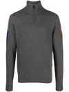 Rossignol High-neck Stripe-print Jumper In Grey