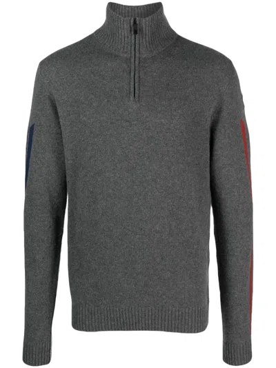 Rossignol High-neck Stripe-print Jumper In Grey