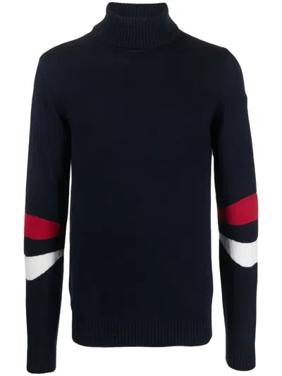 Rossignol Stripe-print Roll-neck Jumper In Blau