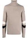 Rossignol Stripe-print Roll-neck Jumper In Neutrals