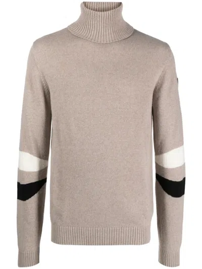 Rossignol Stripe-print Roll-neck Jumper In Neutrals