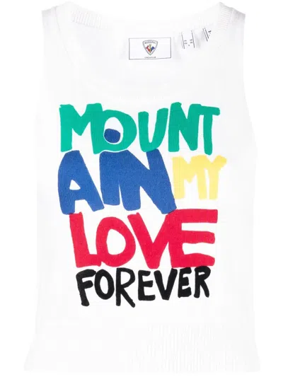 Rossignol Slogan-print Knitted Tank-top In White