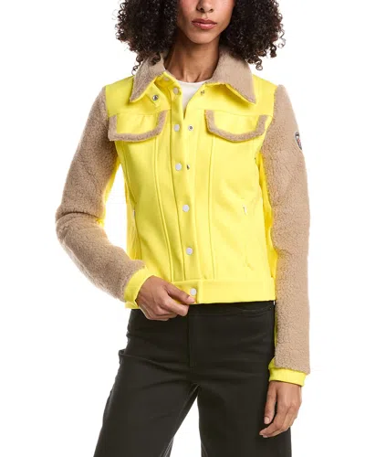 Rossignol Softshell Fleecy Jacket In Yellow