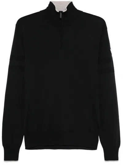 Rossignol Gestreifter Strickpullover In Schwarz