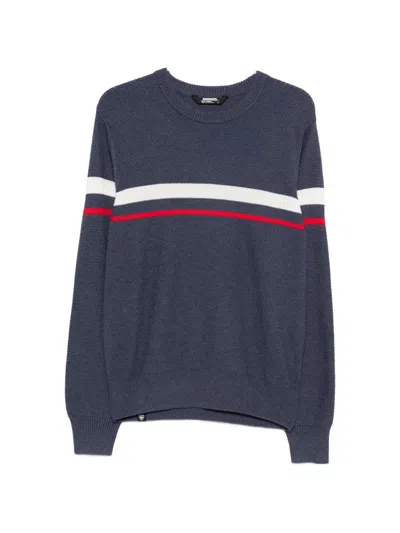 Rossignol Striped Crew-neck Sweater In Blue