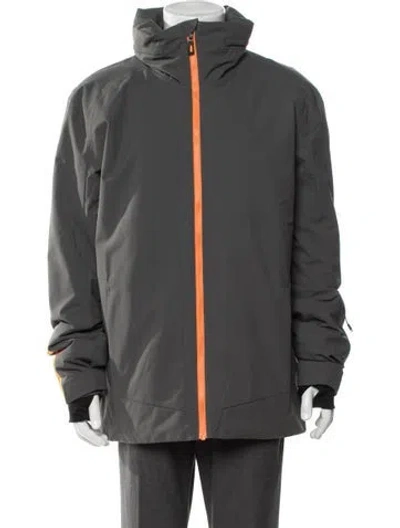 Pre-owned Rossignol Striped Windbreaker In Gray