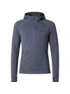 Rossignol Texture Hooded Mid-layer Jacket In Blue