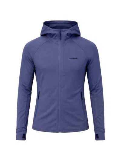 Rossignol Texture Hoodie Mid Layer Zip-up Jacket In Blue