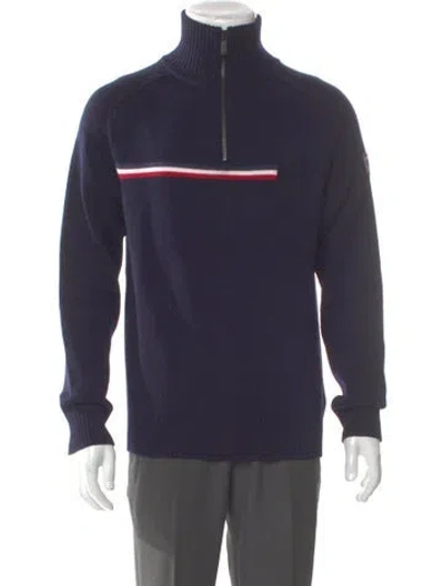 Pre-owned Rossignol Virgin Wool Graphic Print Pullover In Blue