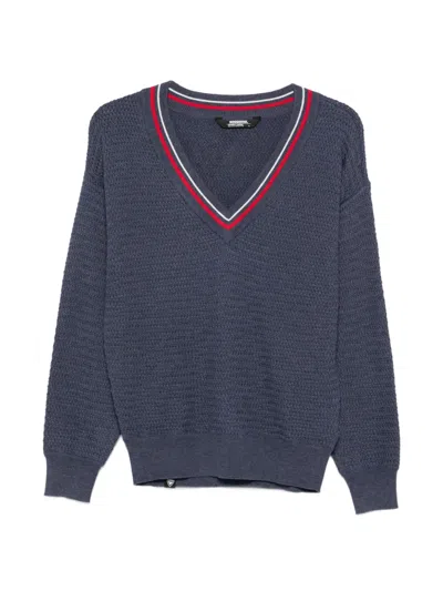 Rossignol V-neck Textured Sweater In Blue