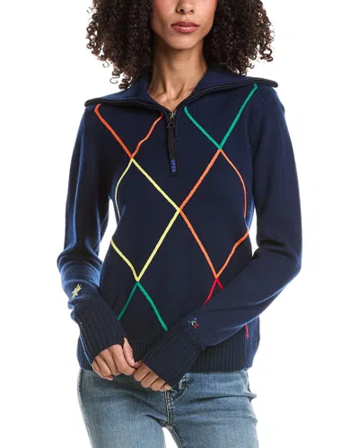 Rossignol Wool 1/2-zip Pullover In Blue