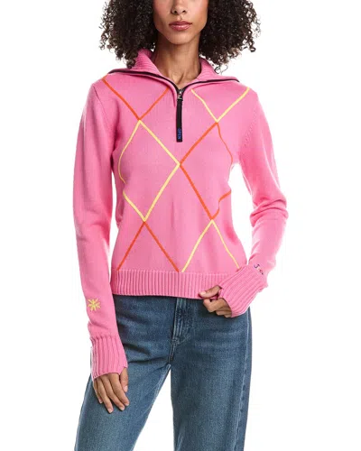 Rossignol Wool 1/2-zip Pullover In Pink