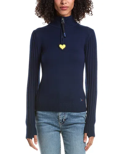 Rossignol Wool Merib Half-zip In Blue