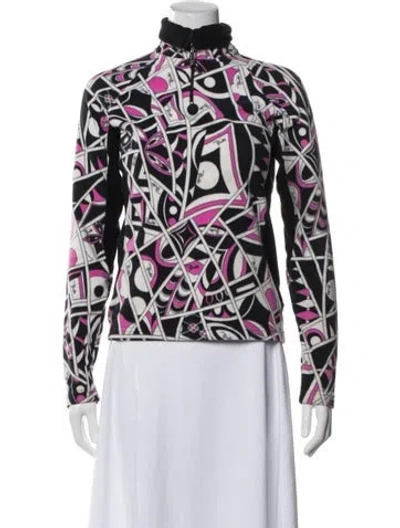 Pre-owned Rossignol X Emilio Pucci Printed Biker Jacket In Purple