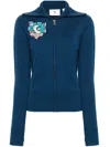 Rossignol Galina Zip-up Merino Cardigan In Blue