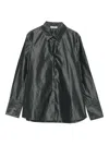 Rosso 35 Button-down Taffeta Shirt In Black