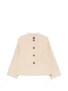 Rosso 35 Button-fastening Raglan-sleeve Jacket In Neutral