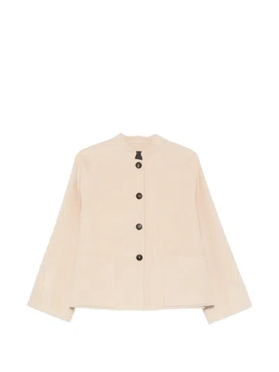 Rosso 35 Button-fastening Raglan-sleeve Jacket In Neutral