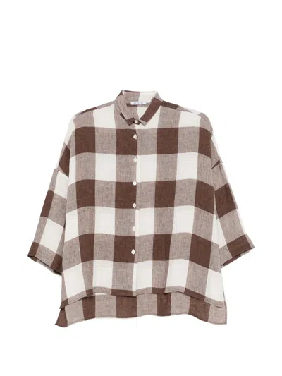 Rosso 35 Check Shirt In Brown