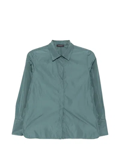 Rosso 35 Concealed-placket Long-sleeve Shirt In Blue