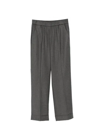 Rosso 35 Elasticated-waistband Turned-up-cuff Trousers In Multi