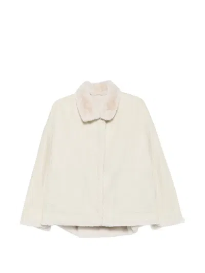 Rosso 35 Faux-fur Collar Jacket In Neutral