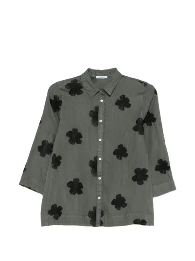 Rosso 35 Floral Shirt In Gray