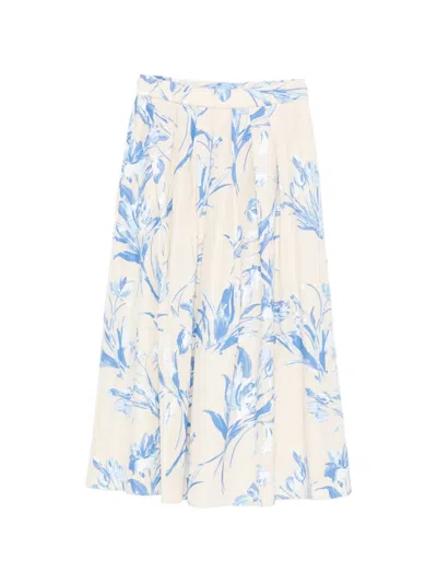 Rosso 35 Floral Skirt In White