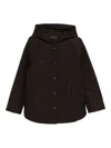 Rosso 35 Hooded Coat In Brown