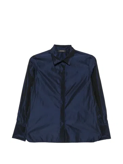 Rosso 35 Iridescent-finish Long-sleeve Shirt In Multi
