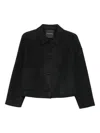Rosso 35 Patch-pocket Button Jacket In Black
